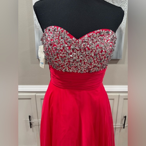 Alyce Paris Strapless Pink Gown with Sequin Bodice - Picture 3 of 7